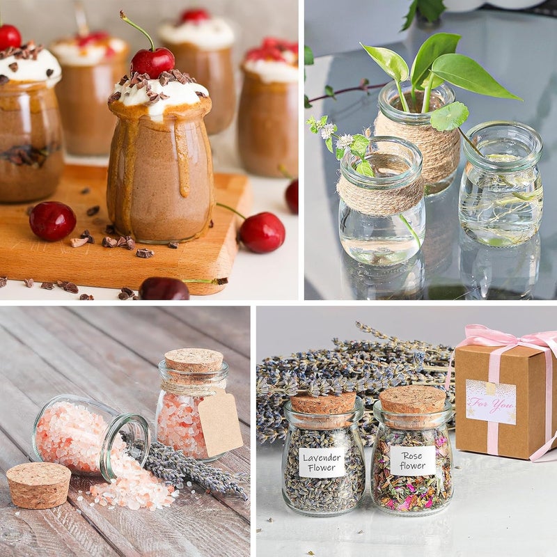 Ritayedet 40 Pack Glass Favor Jars with Cork Lid, 3.4 oz Small Glass Bottles for Wedding Favor, Baby Shower, Party Favor, Gift Jars for Candy, Bonus Twine and Labels - Image 4